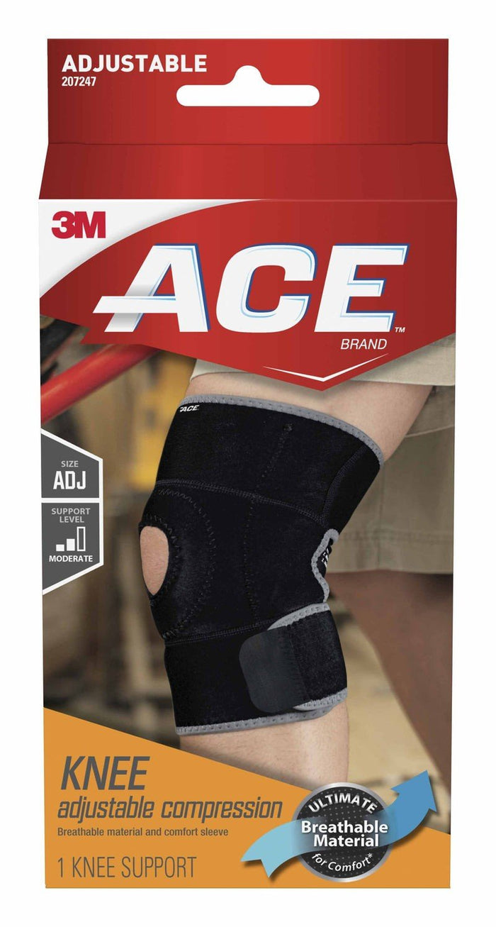 ACE Adjustable Knee Support, Moderate Compression, One Size Fits Most - 05113119815-Single - LL Medico