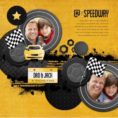 At the Speedway Plates Digital Scrapbook Kit by Lucky Girl Creative is full of pre-designed and plain digital art license plate pieces, along with a full alphanumeric set that would allow you to create your own custom vanity plates or to use them for countless other projects. Your imagination is the limit!