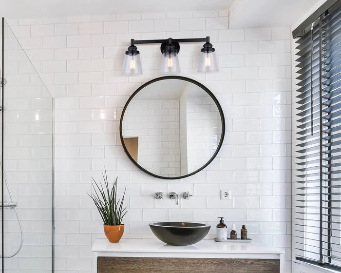 Vanity Light Canarm IVL1097A03BK Declan 3 Light Vanity Light in Black Canarm