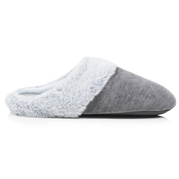 Chaussons Mules Femme pailleté Gris foncé