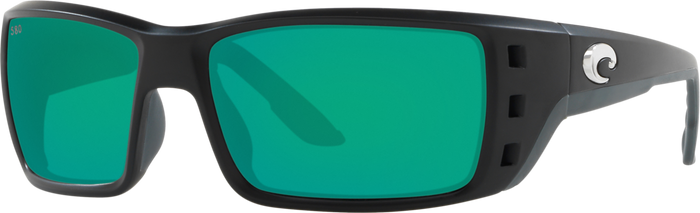 Costa Permit Sunglasses Matte Black Frame Green Mirror 580 Glass