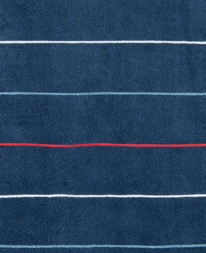 Cotton Rich Terry Ultrasoft and Durable Striped Bath Towel - Ink Blue Grindle-4