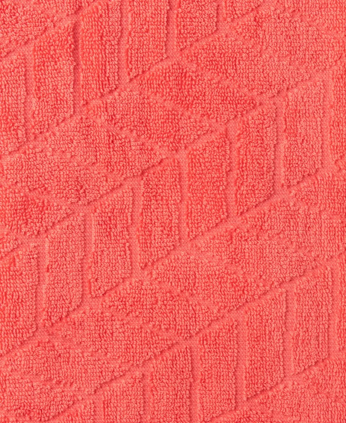 Cotton Terry Ultrasoft and Durable Patterned Hand Towel - Coral (Pack of 2)