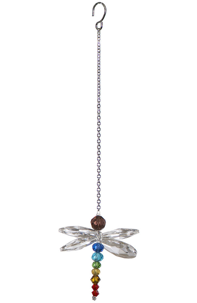 Crystal Dragonfly Suncatcher - Rainbow
