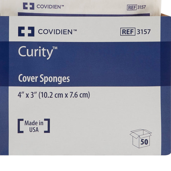 Cardinal Health Curity Sterile Nonwoven Sponge, 3 x 4 Inch, 4-Ply