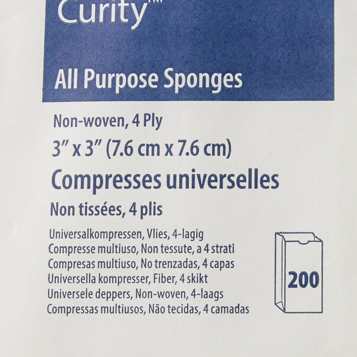 Cardinal Health Curity Nonwoven Sponge, 3 x 3 Inch, 4-Ply