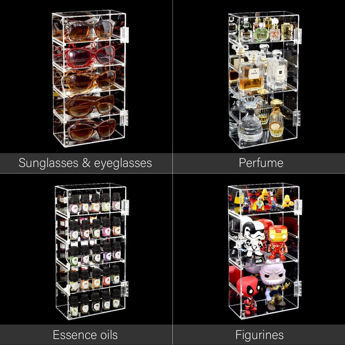 #DP320-A Acrylic Mountable 5 Levels Mirrored Back Display Shelf