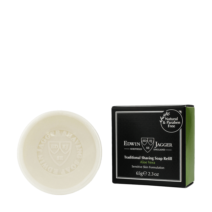 Edwin Jagger Traditional Shaving Soap Refill Aloe Vera 65g