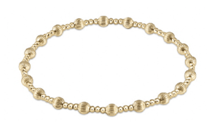 Enewton Extends - Dignity Sincerity Pattern 4mm Bead Bracelet - Gold - Findlay Rowe Designs