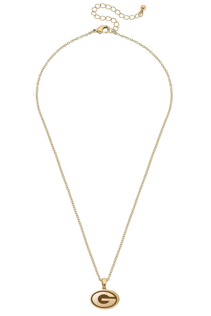 Georgia Bulldogs 24K Gold Plated Pendant Necklace - Findlay Rowe Designs