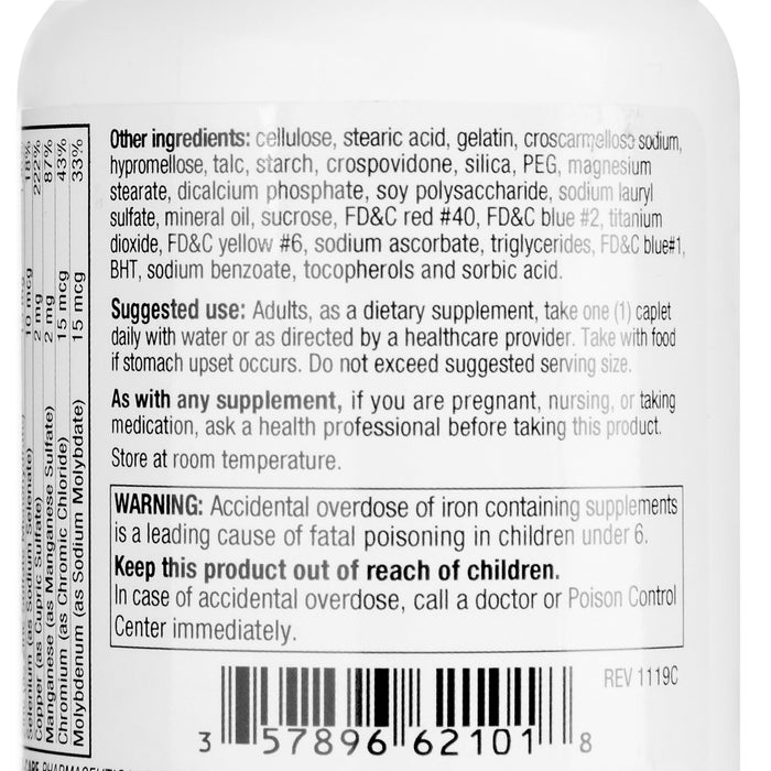 Geri - Care Multivitamin Supplement with Minerals, 100 caplets - 621-01-GCP-Single - LL Medico