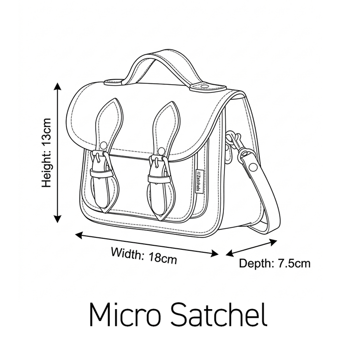 Handmade Leather Micro Satchel Pastel Kaleidoscope