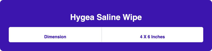 Hygea Sterile Saline Wipe, Unscented, 3" x 4"