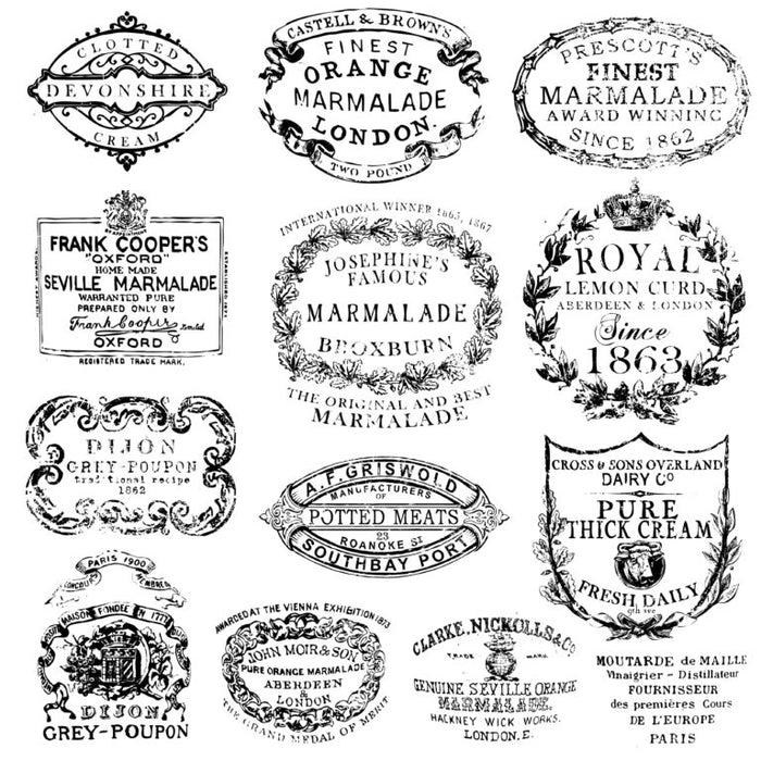 Iron Orchid Décor Stamp Set - 12x12 - Crockery