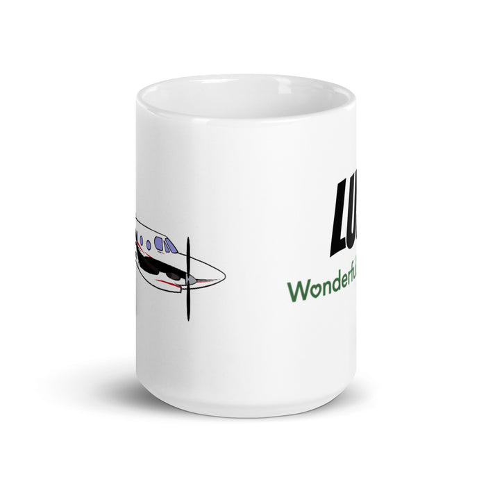 KING AIR N95TJ 1 White glossy mug