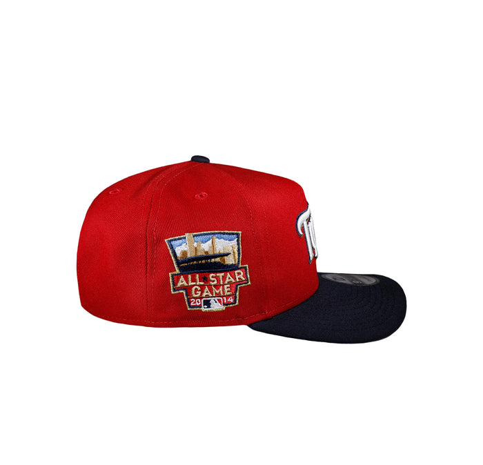 Minnesota Twins Red & Navy Script 950 AFrame Snap Back