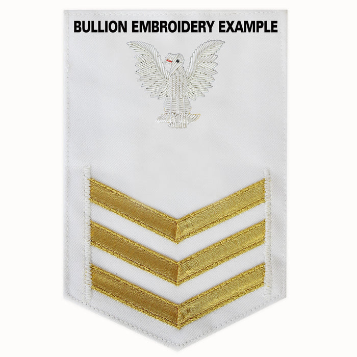 Navy E6 MALE Rating Badge: Gas Turbine System Technician - white