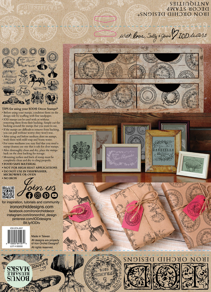 NEW! Iron Orchid Décor Stamp Set - 12x12 - Antiquities