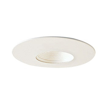 Recessed Trim Nora Lighting NT-641 6 inch Stepped Baffle with White Metal Trim Nora