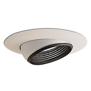 Recessed Trim Nora Lighting NTM-38 6 inch White Eyeball with Black Baffle Recessed Trim Nora