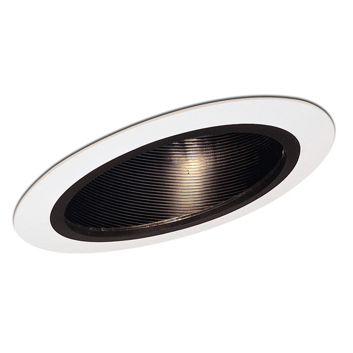 Nora Lighting NTM-615 6" Sloped Metal Trim With Baffle - Black or White