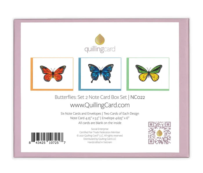 Quilling Card - Note Card Box Set- Butterflies 2