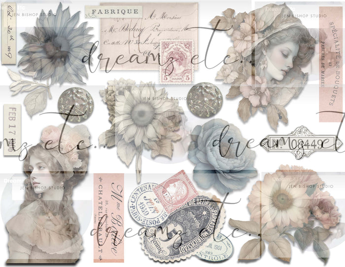 Sunflower Vignettes - Digital Journal Kit