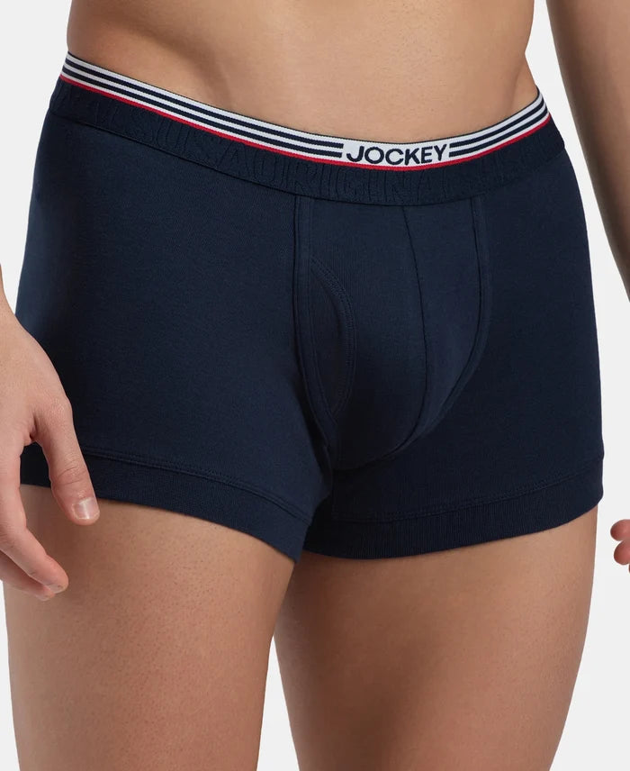 Super Combed Cotton Rib Trunk with Ultrasoft Waistband - New Navy