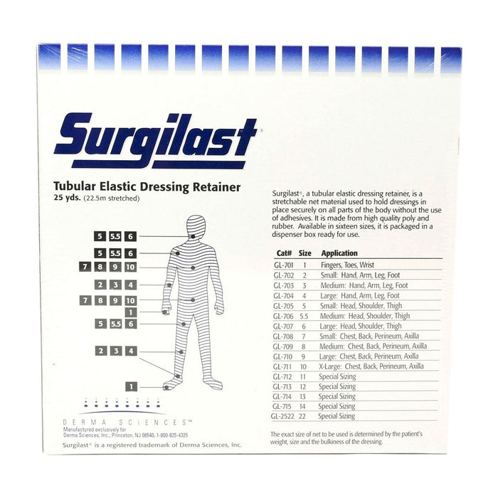 Surgilast Elastic Net Retainer Dressing, Size 5.5, 25 Yard