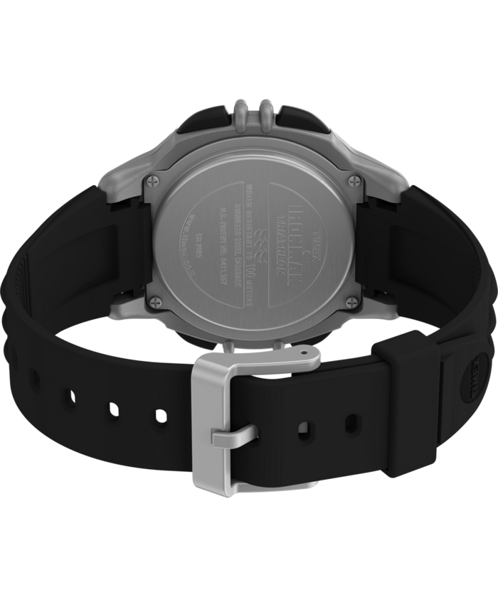 TW5M63200 TIMEX® IRONMAN® Flix 100 Lap 42mm PU Strap Watch Caseback with Attachment Image