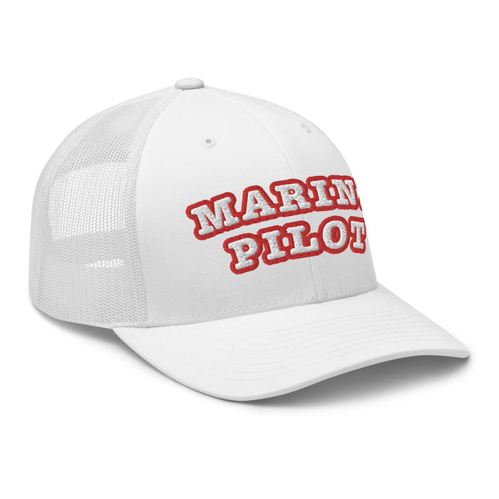 Trucker Cap with embroidery MARINE PILOT - IamSEAWOLF shop