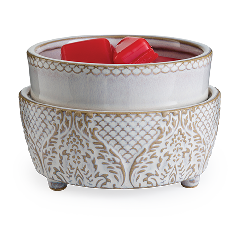 Vintage White 2-In-1 Candle and Fragrance Warmer