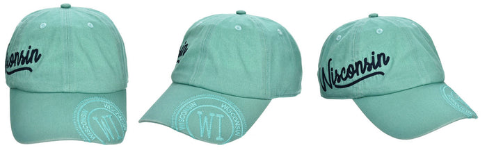 Wisconsin Seafoam Side Script Baseball