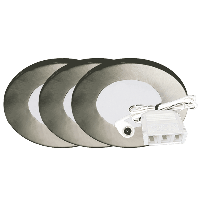 LED Under Cabinet Lighting 12V 3 Inch Slim LED Under Cabinet Puck Lights Set of 3 Radiant Lite