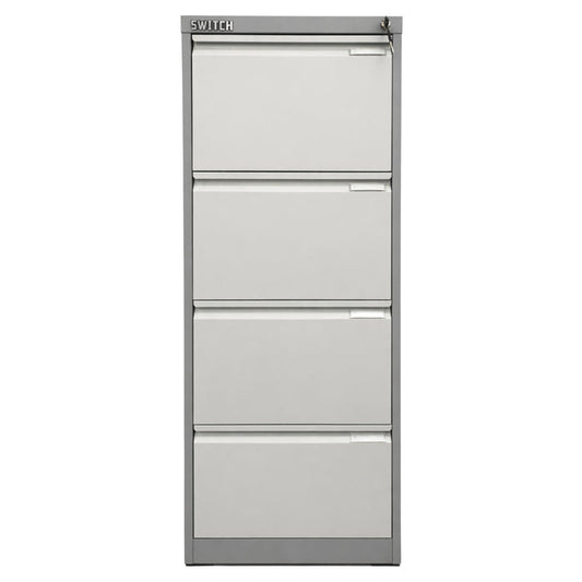 4-Drawer Vertical Metal Filing Cabinet with Anti-Tilt Mechanism