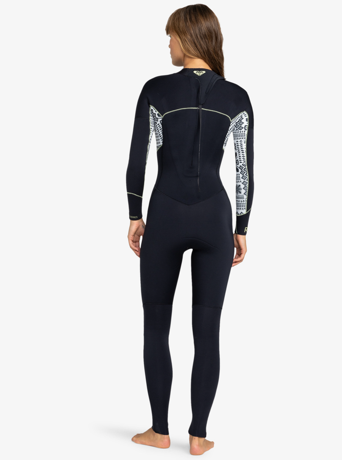 4/3 Swell Back Zip Fullsuit - Egret Mo Rockin Vibes - Roxy