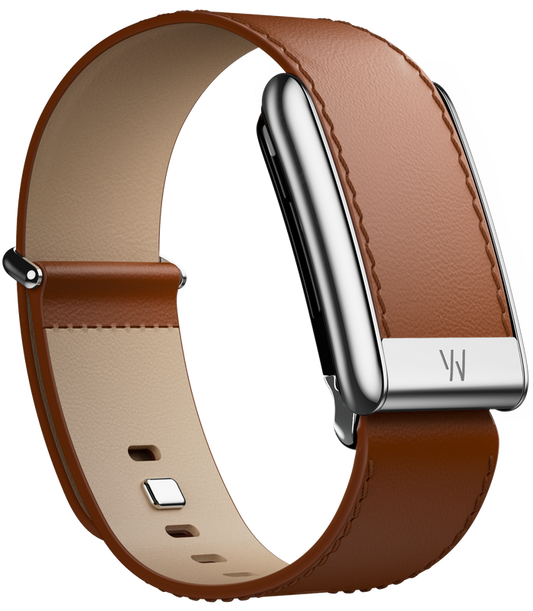 5.0 LeatherLuxe Straight Band | Chestnut/Cream with Titanium