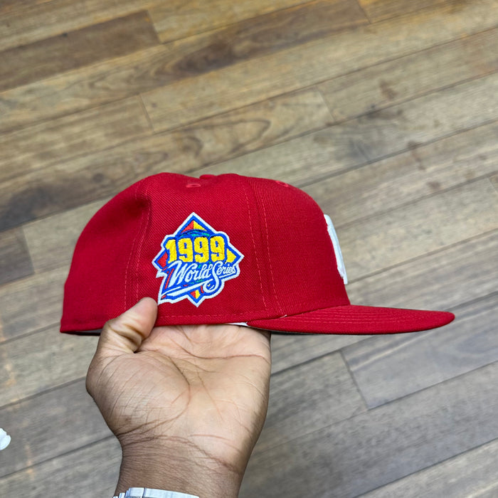 New York Yankees Red Flat Back 1999 World Series Grey UV