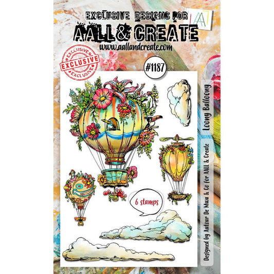AALL And Create A6 Photopolymer Clear Stamp Set - Loony Balloony