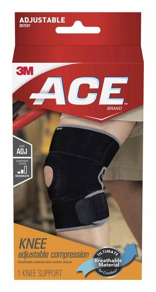 ACE Adjustable Knee Support, Moderate Compression, One Size Fits Most - 05113119815-Single - LL Medico