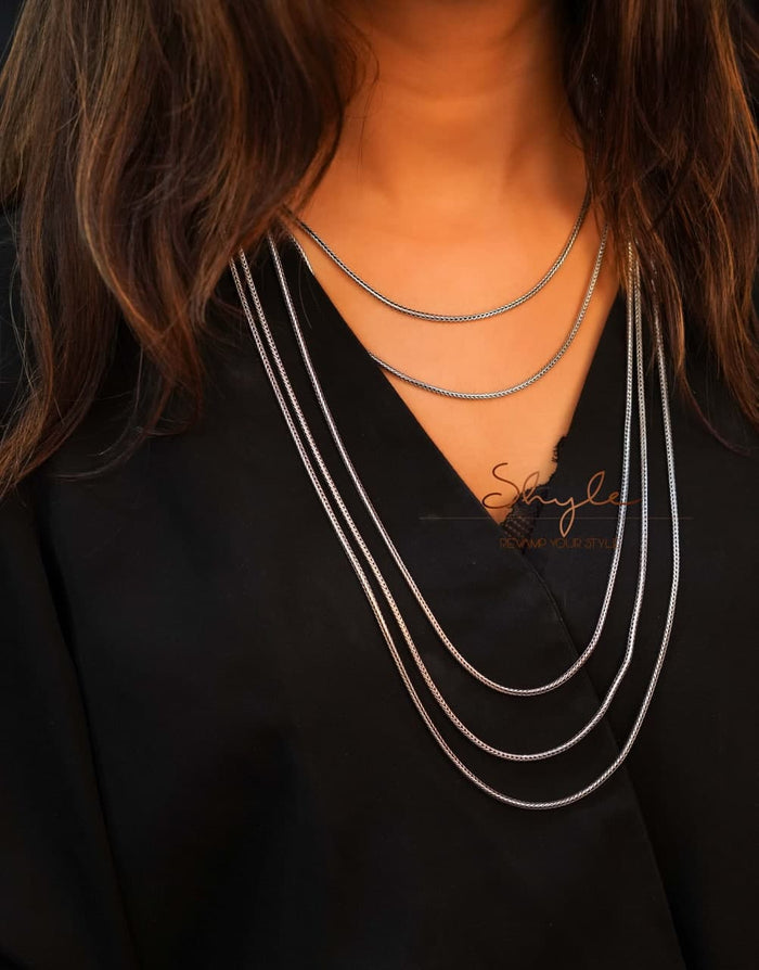 Adya Everyday Intricate Crafted Silver Chain