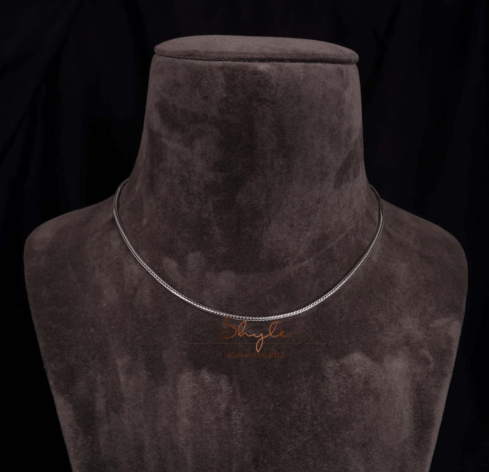 Adya Everyday Intricate Crafted Silver Chain 20"