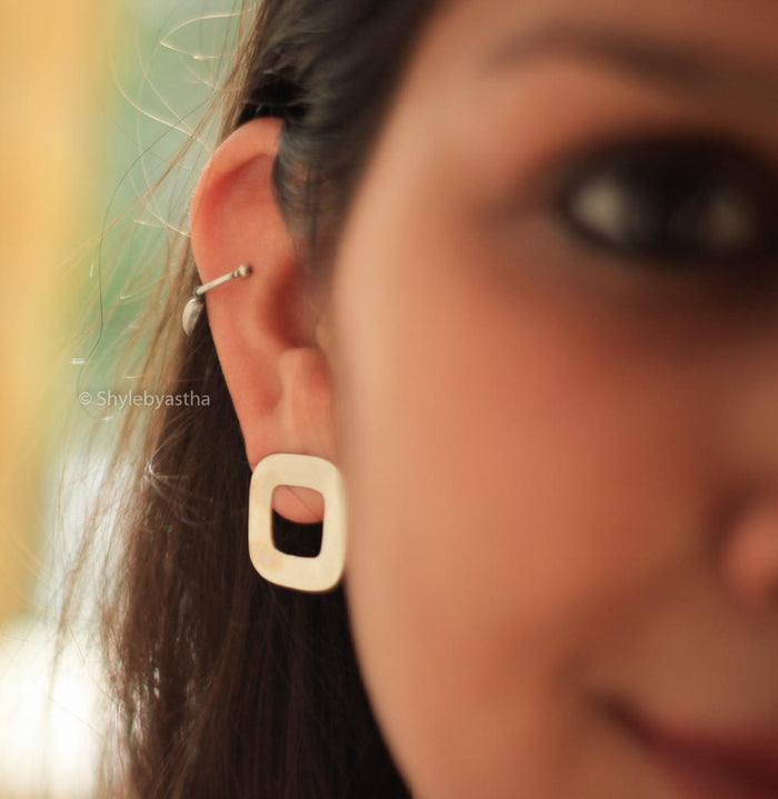 Adya Fine Everyday Square Studs primary