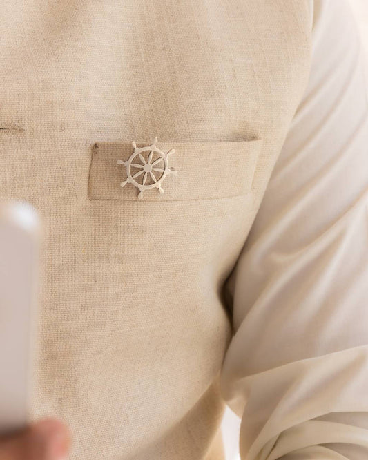 Adya Statement Ship Handle Brooch