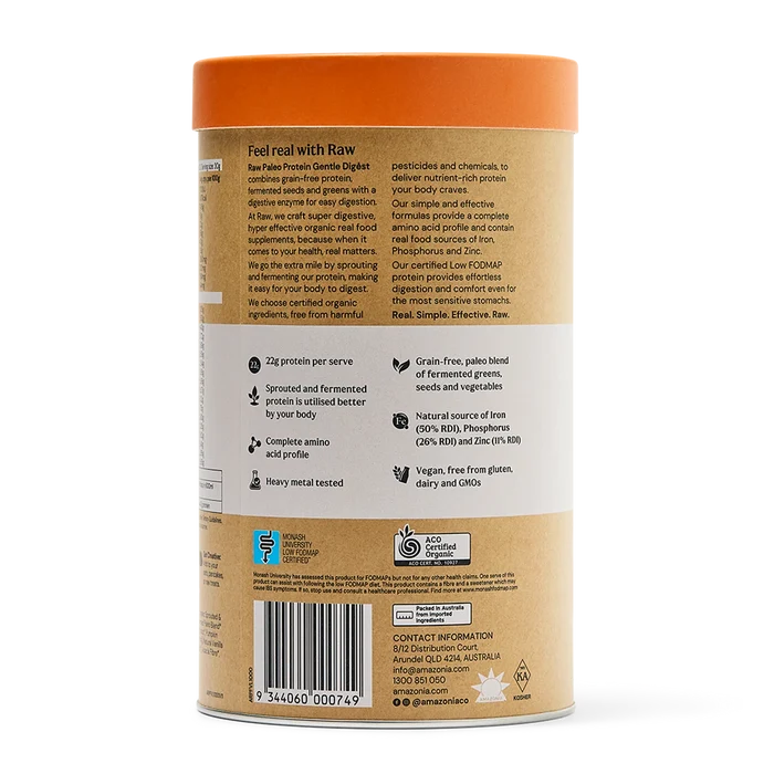 Amazonia Raw Gentle Digest Paleo Protein Powder - Vanilla