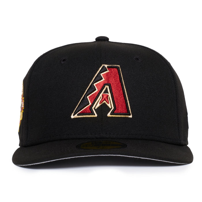 Arizona Diamond Backs All Black Burgundy Logo 25Th Anniversary