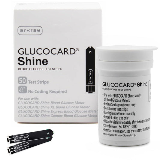 Arkray Glucocard Shine Blood Glucose Test Strips, 50 Count - 542050-Box - LL Medico
