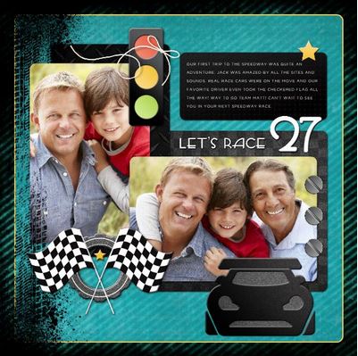 An expansive collection, the At the Speedway Digital Scrapbook Bundle is a fun and contemporary set of raceway and vehicle themed digital art pieces. With over 300 embellishments and word art pieces between the three coordinating At the Speedway Digital Scrapbook Kits, this collection is sure to have something for everyone! At the Speedway Digital Scrapbook Kit, the main collection, contains all of the motorcycles, automobiles, and helicopters you could ever desire.