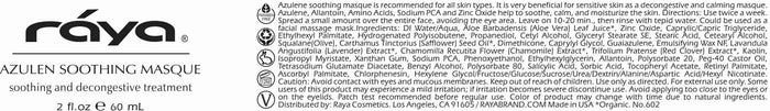 AZULEN SOOTHING MASQUE (602) RAYA SPA - rayaspa