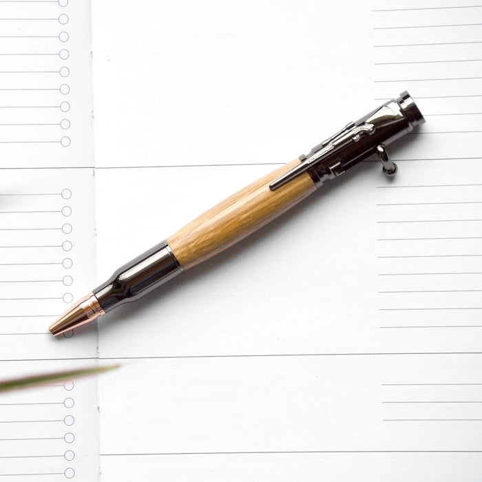 Ballpoint Pen | Handmade Bolt Action in Whiskey Barrel